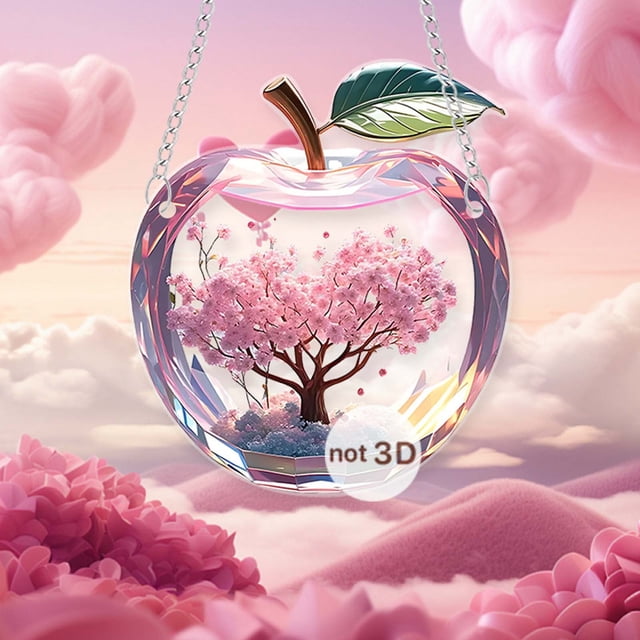 Matoen Tree 2D Acrylic Pendant Window Decoration Balcony Garden Hanging Hanging Decoration
