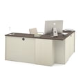 thumbnail image 3 of Prestige + Corner Desk including one pedestal in White Chocolate & Antigua, 3 of 3
