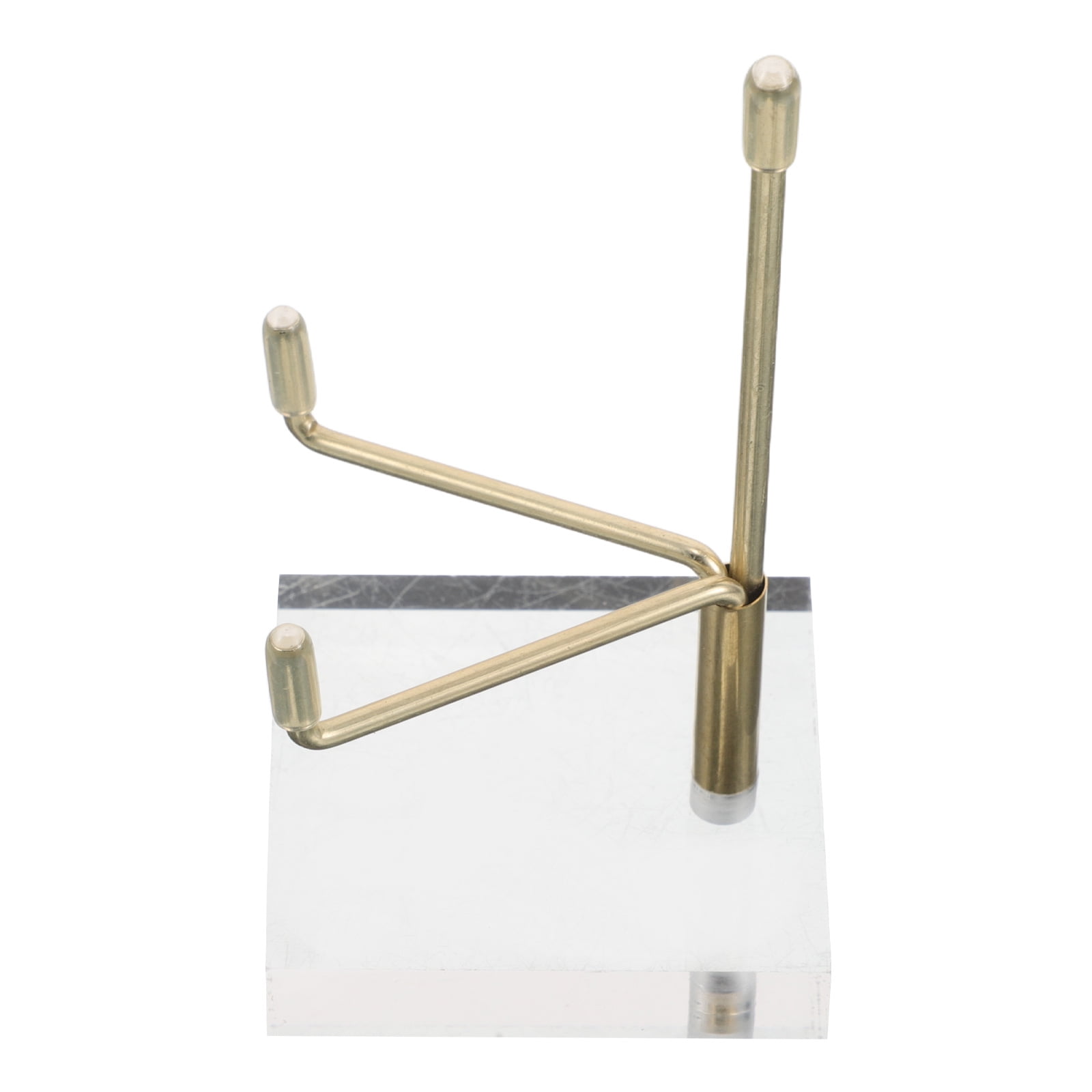 FOMIYES Acrylic Golden Business Card Holder with Nonslip Base for Office Desk