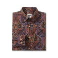 thumbnail image 2 of YIUME Men's Vintage Hawaiian Shirt Garden Under the Night Sky Cotton Long Sleeve Aloha Shirt, 2 of 7