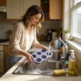 thumbnail image 2 of 6 Cup Silicone Muffin Pan Baking Tray, Nonstick Cupcake Molds for Muffins Brownies, Food Grade BPA Free Silicone Baking Pan, Easy Clean, 1 Pack, 11."x7.09"x1.57", 2 of 6