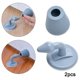 thumbnail image 4 of 2 pares tapón de puerta sin taladro montado en la pared bloque de gris Sunnimix Tapón de puerta de silicona, 4 of 8