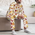 thumbnail image 6 of Bingfone Men's Pajama Set 2 Piece Loungewear PJs, Long Sleeve with Pajama Pants-Autumn Leaves 1, 6 of 7