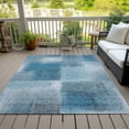 thumbnail image 6 of Addison Rugs Chantille Indoor/Outdoor Transitional Squares Denim Washable Rectangle Rug, 10' x 14', 6 of 6