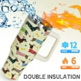 thumbnail image 4 of Dachshund Tumbler with Handle and Straw 40 oz Christmas Cup Weiner Dog Coffee Travel Mug Stainless Steel Insulated Water Bottle Xmas Christmas Decor Gifts for Women, 4 of 6