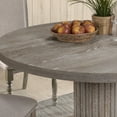 thumbnail image 4 of Ferran Wood Pedestal Dining Table Set in Reclaimed Gray, 4 of 9