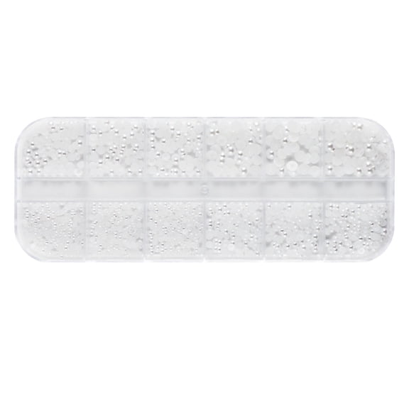 Decorations Mixed Pearl Sizes for Full Coverage Semicircle Flat Bottom Design Manicure Embellishments