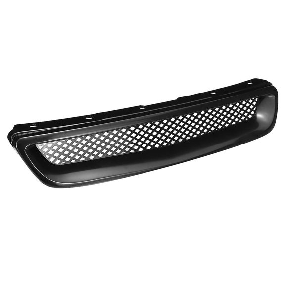 ABS Black Car Front Bumper Hood Grill Grille Cover Trim For Honda Civic EK CX DX EX HX LX Type R 1996 1997 1998