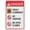 Warning Sign 3, variant on Colour Coded Cleaning Sign 8"x12" Metal Aluminum Pre-Drilled Holes, Indoor Outdoor For Fence Door Gate, Colour Coded Cleaning Marker
