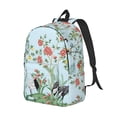 thumbnail image 6 of Easygd Chinoiserie Floral Palm Tree Canvas Backpack: Stylish, Lightweight, and Versatile with Large Capacity and Adjustable Straps –, 6 of 7