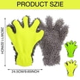 thumbnail image 3 of Car Wash Mitt Microfiber, Scratch-Free Soft Gloves for Detailing, Thickened 5-Finger Scrubber for Auto Cleaning (Green), 3 of 9