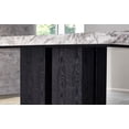 thumbnail image 2 of Mofit Home, Modern, Elegant, Marbled Black and White Elegance Dual-Pillar Dining Table, Furniture for Dining Room, dining room, 1pc, T-shaped, 2 of 4