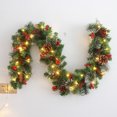thumbnail image 4 of Artificial Red Berrys Christmas Garland Lightweight Easy Hanging Decoration For Home Bedroom, 4 of 5