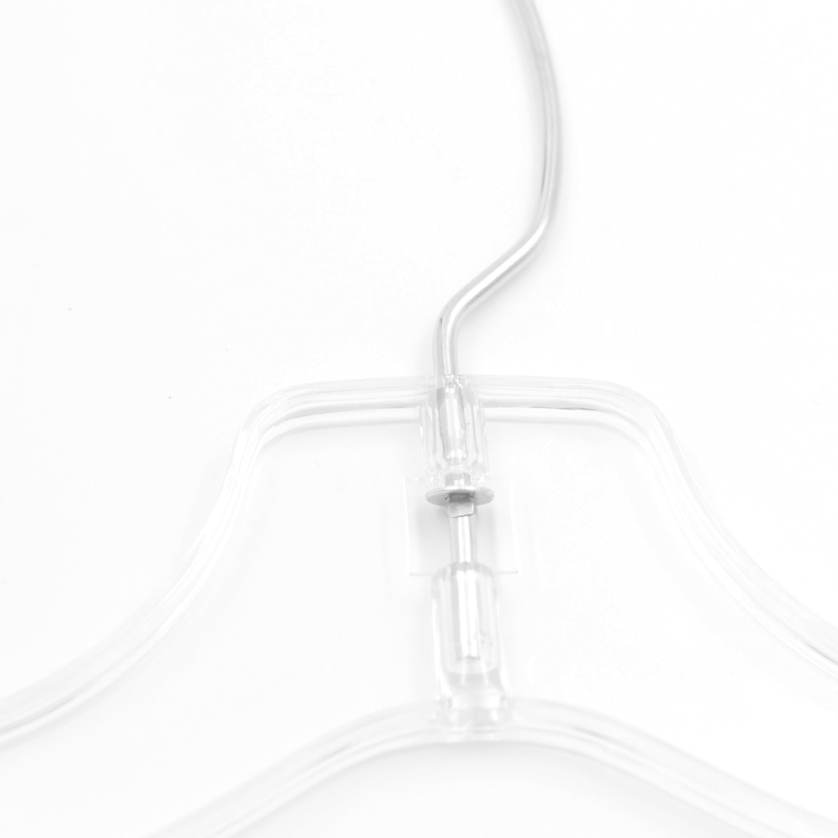 SSWBasics 14 Inch Clear Plastic Junior Dress Hangers - Case of 100 | Durable Hangers Plastic for Clothing Organization | Versatile Clear Hangers for Neat Display | Sturdy Plastic Hanger Solution