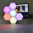 thumbnail image 7 of Hexagonal RGB Light under $5! CQCYD Hexagonal RGB Light Panels, Smart Control LED Wall Light with Music Sync, Game Room Mood Lighting, DIY Background Wall Light for Bedroom Living Room, USB Powered, 7 of 7