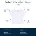 thumbnail image 6 of 3-Pack Baby & Toddler Girls Sweet Florals Short Sleeve Tees, 6 of 9