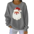 thumbnail image 2 of UQJfacai Christmas Sweatshirts for Women Christmas Tree Print Crewneck Sweater Ribbed Loose Fit Long Sleeve Xmas Holiday Pullover Tops, 2 of 4