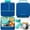 Nautica Blue, variant on Bento Lunch Box, 3-4 Compartment Food Container with 8.5oz Insulated Thermo Food Jar, Utensils & Sauce Jar, Nautica Blue (Nautica Blue)