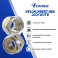 thumbnail image 3 of Tuercas de seguridad hexagonales con inserto de nailon, acero inoxidable 3/8-16, 3 of 7