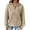 Khaki, variant on QQAMB Women's Sweatshirt 1/4 Zip Collared V-Neck Waffle Knitted Pullover Casual Fall Long Sleeve Sweatshirts