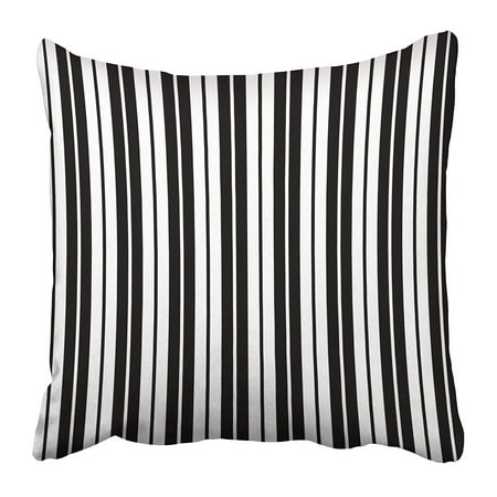 - ECCOT Vertical Black Line Stripe on White Abstract Beautiful Color Dark Diagonal Digital Pillowcase Pillow Cover 20x20 inch