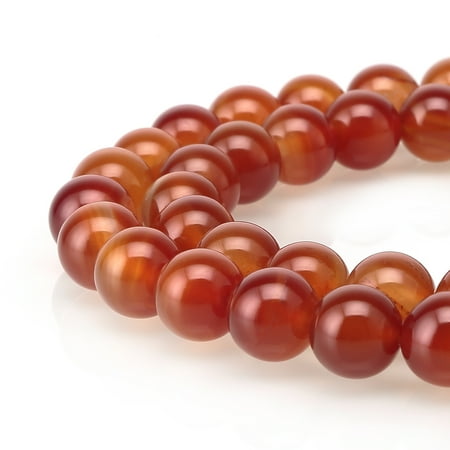 Carnelian Barrel - BRCbeads Carnelian Red Agate Gemstone Round 8mm Beads for Jewelry Making
