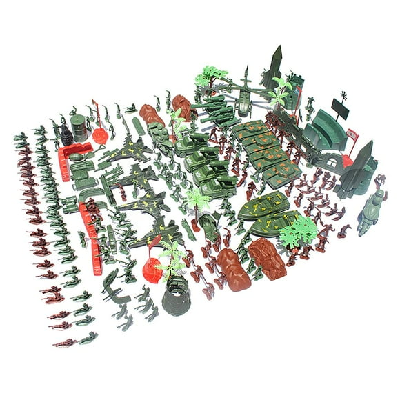 Tachiuwa 519 Pieces Army Men Playset 4cm Soldier Action Figures with Tanks Planes Flags &