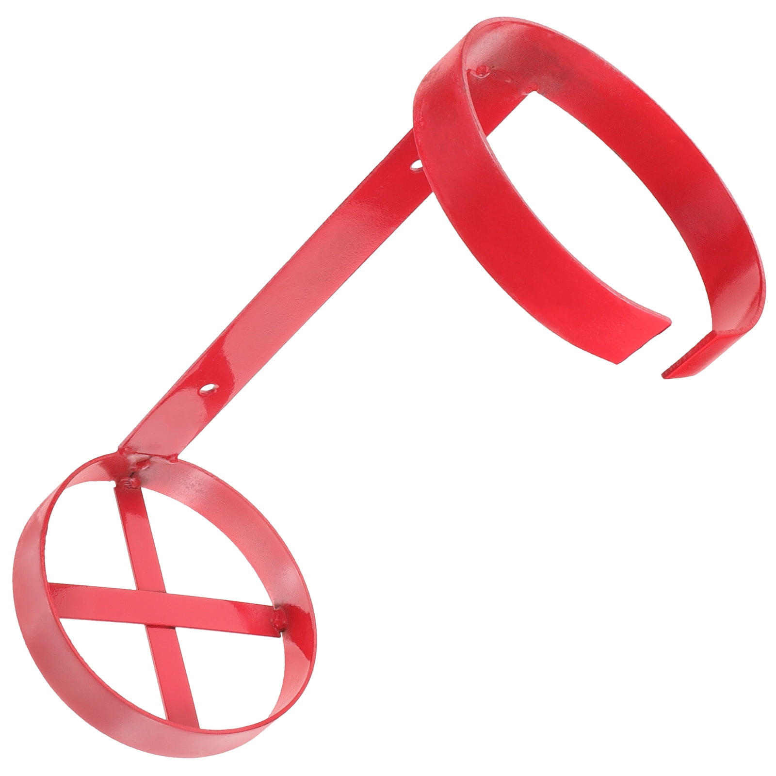 NUOLUX  2Set Metal Wall Mounted Fire Extinguisher Holder Red Circular Ring For Vehicles