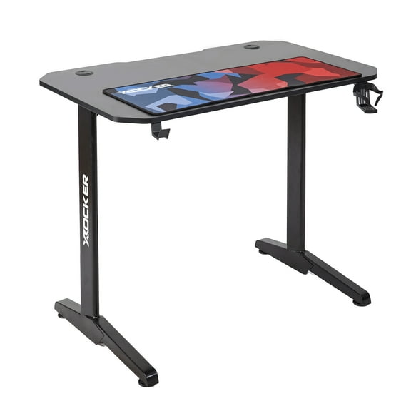 X Rocker Turbo Gaming Desk with Mousepad, Black