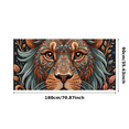 thumbnail image 6 of Artistic Lion Head Patterned Banner, Exquisite Decorations with Floral Elements, Background Backdrop for Party Celebrations, Photo Shoots, Cultural Events, and Festival Decor, 6 of 8