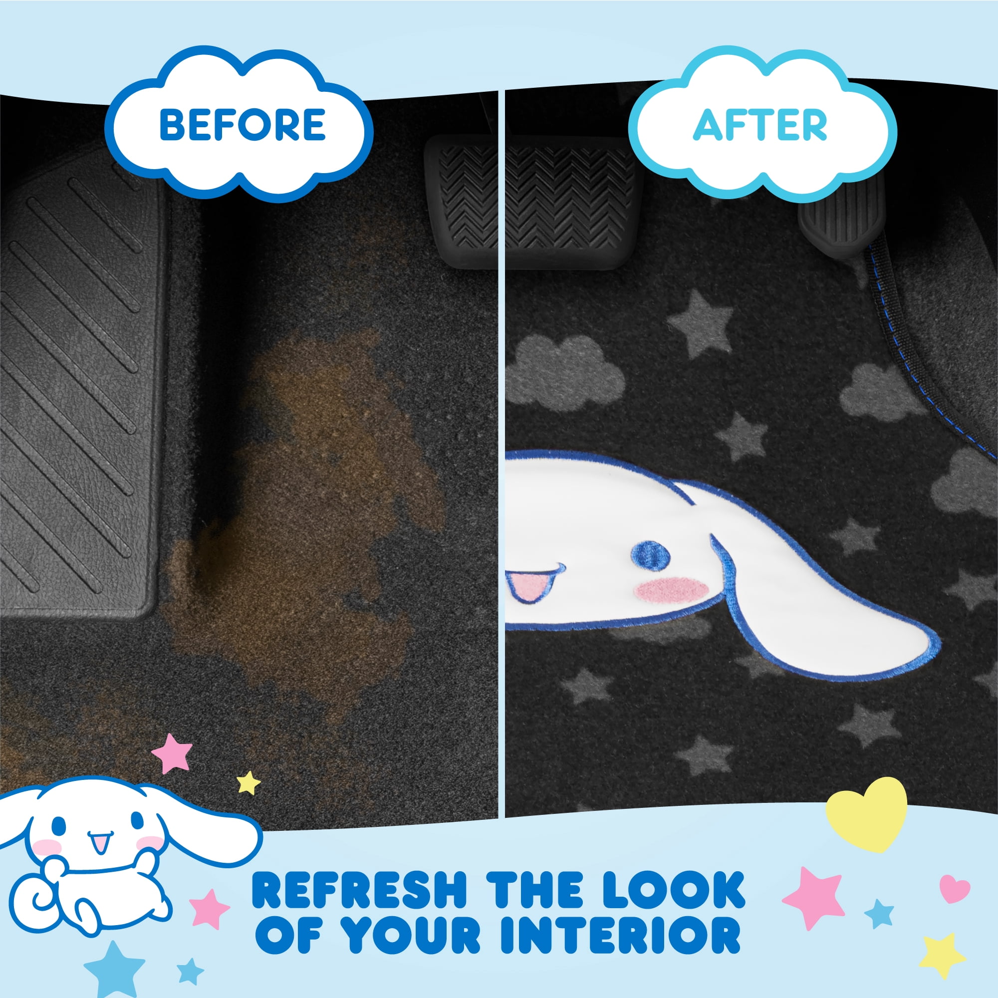 Cinnamoroll Carpet Car Floor Mats - Universal Fit for Cars, SUVs & Trucks