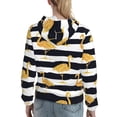 thumbnail image 7 of Salouo Gold Flamingo Pattern Hoodie Sweatshirts for Women, Autumn Pullover Hoodie Workout Sweat Women's Long Sleeve Preppy Sweatshirts-Small, 7 of 7