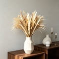 thumbnail image 1 of Decoración de pasto pampa falso con colas de conejo, 38-43 cm, beige, tallos de seda y metal, centro de mesa boho para bodas y hogar, paquete de 1, 1 of 6