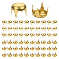 thumbnail image 1 of Uxcell Round Dome Rivets [100pcs] - 7mm Round Dome Studs Metal Claw Beads Nailhead Rivets Spike Studs for Leather Craft & Hat & Clothes - [Gold], 1 of 6
