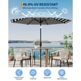 thumbnail image 4 of 9FT Outdoor Patio Umbrella – Windproof Sun Shade, 8 Sturdy Ribs, Crank Lift & Push Button Tilt, UV Protection, Waterproof Polyester for Garden, Deck, Pool, Yard, 4 of 8