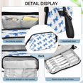 thumbnail image 4 of Nylon Fish Mouth Pencil Case with Large Capacity Zipper Pencil Pouch Blue Bows Pattern Pencil Bag Organizers, 4 of 7