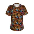 thumbnail image 2 of Uemuo Daisies Flowers Printed Women's Classic V-Neck T-Shirt - Soft, Breathable, Moisture-Wicking, Perfect for Casual, Office, Travel, and Everyday Wear-3X-Large, 2 of 5
