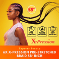 thumbnail image 5 of Express Beauty 100% Kanekalon Fiber African Collection Sensationnel 6X X-Pression Pre-Stretched Braid 58” Inch Hair (2 Dark Brown), 5 of 5