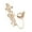 Gold-color, variant on Fashionable Rose Flower Adjustable Rings for Women Double Finger Vintage Rhinestones Jewelry Special Event Gifts