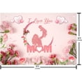 thumbnail image 5 of GOSMITH 40*50in Happy Mother's Day Backdrop I Love You Mom Best Mom Ever Mother Day Party Decorations Carnation Pink Rose Heart Photography Background for Women Thanks Mother's Day, 5 of 7