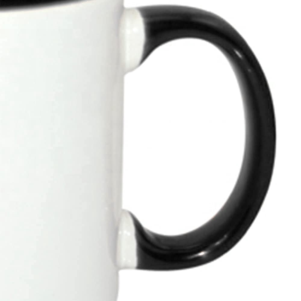MR.R 11oz Set of 6Sublimation Blanks Dishwasher Ceramic Coffee Mugs with Black Color Mug Inner and Handle Drinking Cup Mug For Milk Tea Cola Water