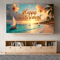thumbnail image 6 of Beach Themed Happy Retirement Banner with Sailing Boats Balloons and Stars Party Decoration Backdrop for Retirement Parties Photo Shoots and Celebration Events, 6 of 8