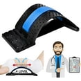 thumbnail image 1 of Back Stretcher, Lumbar Back Pain Relief Device, 4 Level - Black, Blue, 1 of 5