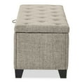 thumbnail image 5 of Furniture of America Suffolk Linen Modern Entryway Bedroom Storage Bench, Light Brown, 5 of 20