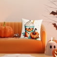 thumbnail image 1 of ¡Ahorros de otoño! Decoraciones de calabazas otoñales de Bixock. Estampado de taza de calabaza de Halloween. Decoración de cola para sala de estar. Almohadas estilo americano. Funda de almohada de, 1 of 1