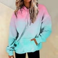 thumbnail image 2 of HAJWOH Oversized Hoodies For Women Tie Dye Gradient Sweatshirts Baggy Drawstring Hooded Pullover Fall Casual Tops With Pocket, 2 of 6