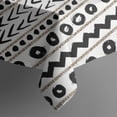 thumbnail image 5 of White Geometric Zigzag Circle Pattern Square Tablecloth,Waterproof Square Table Cover,Wipeable Spillproof Washable Table Cover for Home Kitchen Party Decor 60"x60"(152x152cm), 5 of 6