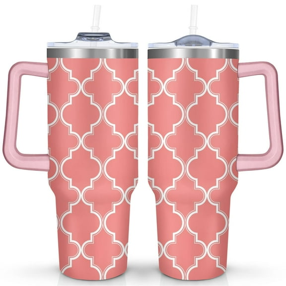 40oz Tumbler with Handle & Straw, Stainless Steel Insulated Cup, Leak Proof Travel Mug, Keeps Drinks Hot/Cold,Coffee Cup, Gifts for Women Men