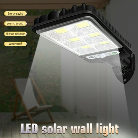 

4 Pack 600W LED Solar Street Lights Security Led Wall Light Solar Powered Outdoor Solar Light with Remote Solar Parking Lot Lights Waterproof Ideal for Pathway Yard Road and Garden
