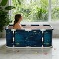 thumbnail image 5 of Beuway 45.27"Upgraded Foldable Bathtub for Adults,Fold-In-Half Tub for Ice Hot Bath,Install-Free(Cosmic Blue), 5 of 10
